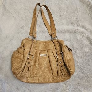 Alfred Dunner Tan Faux Leather Bag